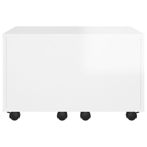 Coffee Table High Gloss White 60x60x38cm Engineered Wood - Image 5