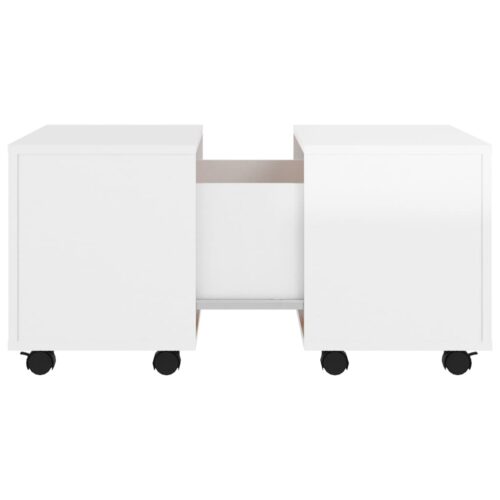Coffee Table High Gloss White 60x60x38cm Engineered Wood - Image 6