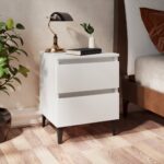 Bed Cabinets 2pcs White 40x35x50cm Engineered Wood