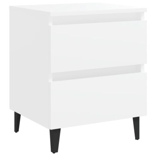 Bed Cabinets 2pcs White 40x35x50cm Engineered Wood - Image 3