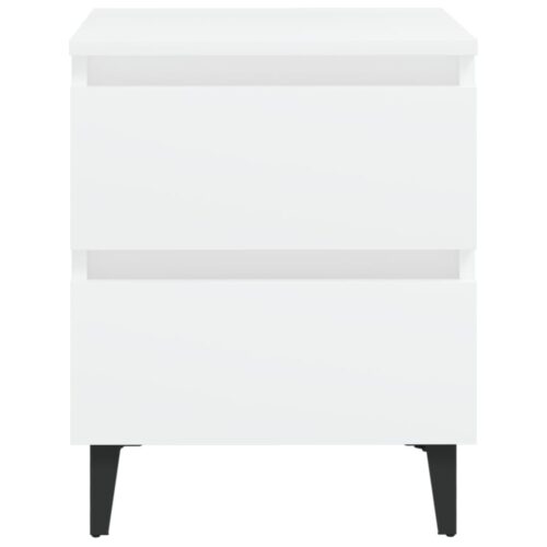 Bed Cabinets 2pcs White 40x35x50cm Engineered Wood - Image 4