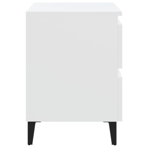 Bed Cabinets 2pcs White 40x35x50cm Engineered Wood - Image 5
