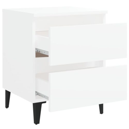 Bed Cabinets 2pcs White 40x35x50cm Engineered Wood - Image 6