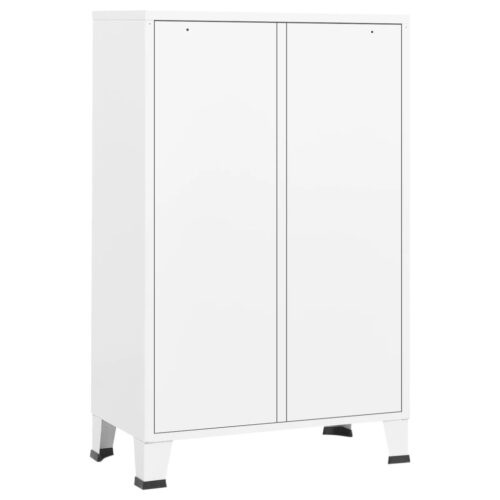 Industrial Wardrobe White 67x35x107cm Steel - Image 5