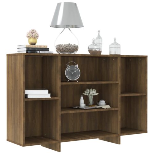 Sideboard Brown Oak 120x30x75cm Engineered Wood - Image 3