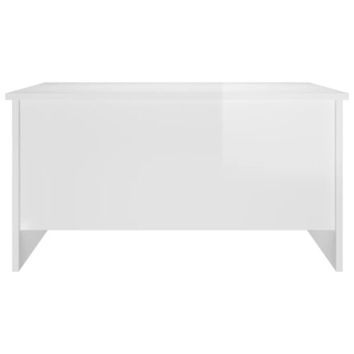 High Gloss Lift Up Top Coffee Table Sofa Side Hidden Book Storage Space Convertible White - Image 4