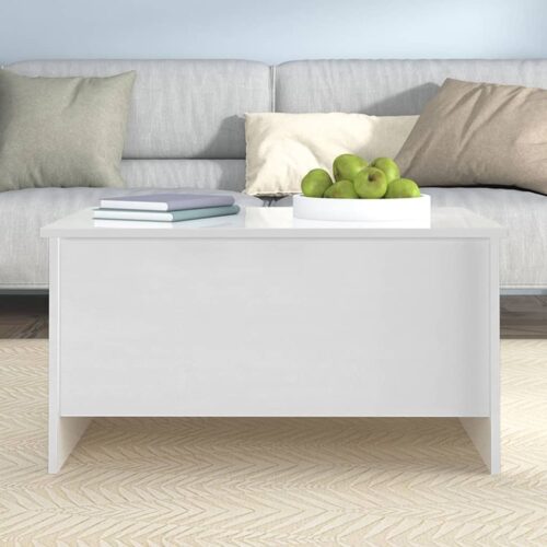 High Gloss Lift Up Top Coffee Table Sofa Side Hidden Book Storage Space Convertible White - Image 7