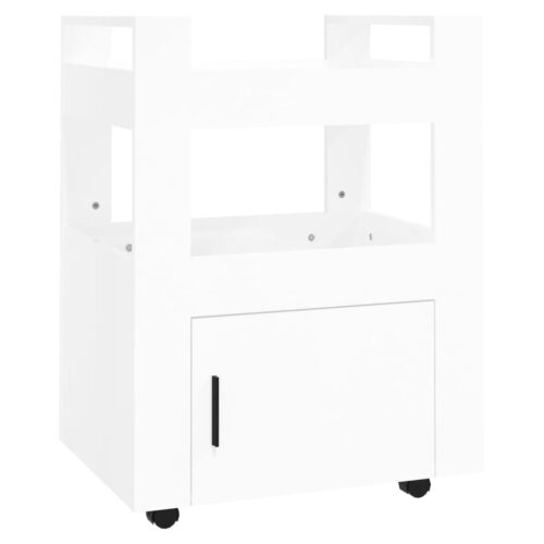 Kitchen Trolley High Gloss White 60x45x80cm Engineered Wood - Image 2