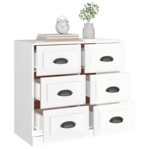 Sideboard High Gloss White 70x35.5x67.5cm Engineered Wood - Image 5