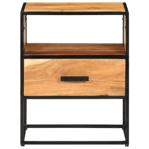 Bed Cabinet 40x30x50cm Solid Acacia Wood - Image 2