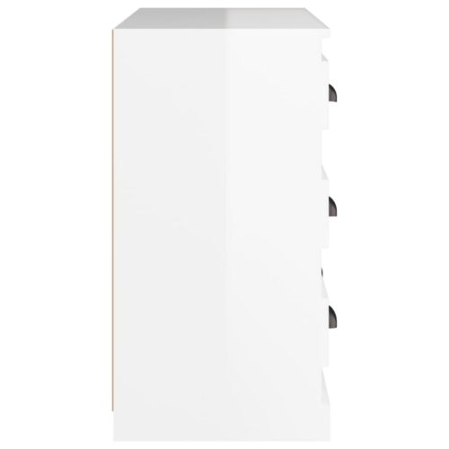 Sideboard High Gloss White 70x35.5x67.5cm Engineered Wood - Image 7