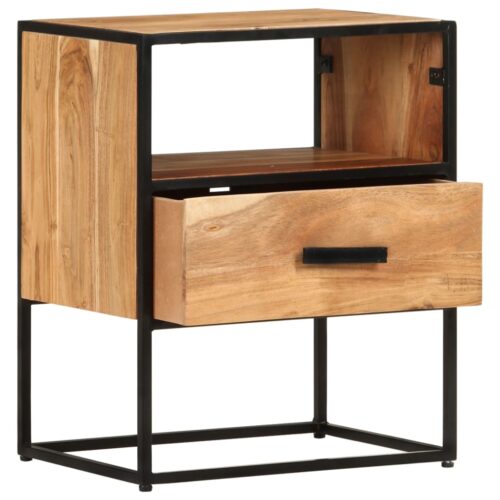 Bed Cabinet 40x30x50cm Solid Acacia Wood - Image 4