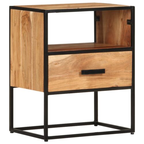 Bed Cabinet 40x30x50cm Solid Acacia Wood - Image 10