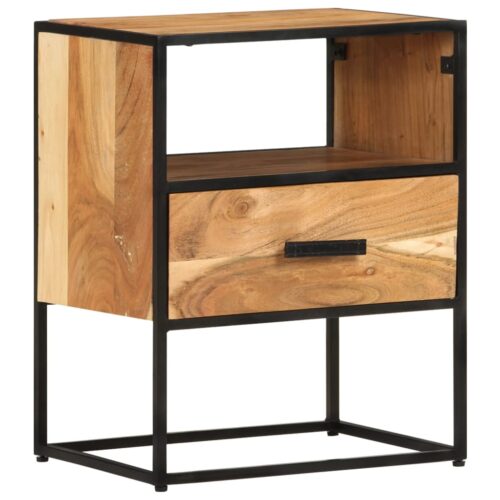 Bed Cabinet 40x30x50cm Solid Acacia Wood - Image 11