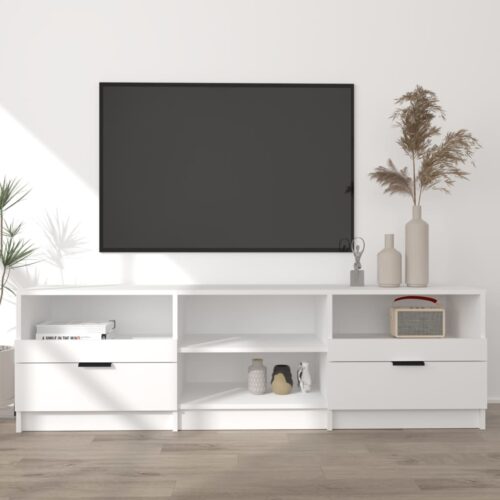TV Cabinet White 150x33.5x45cm Engineered Wood - Image 8