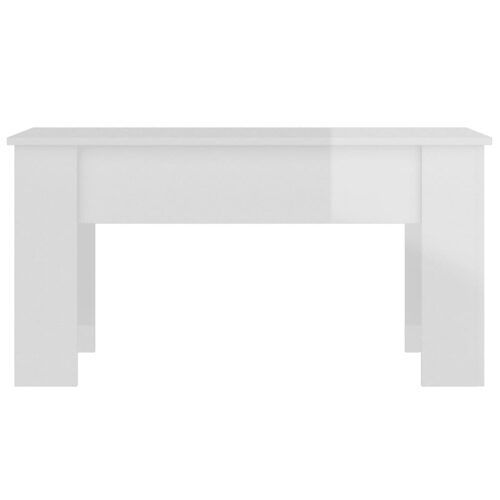 High Gloss Lift-Top Modern Coffee Table Wooden Sofa Lounge Side Storage White - Image 6