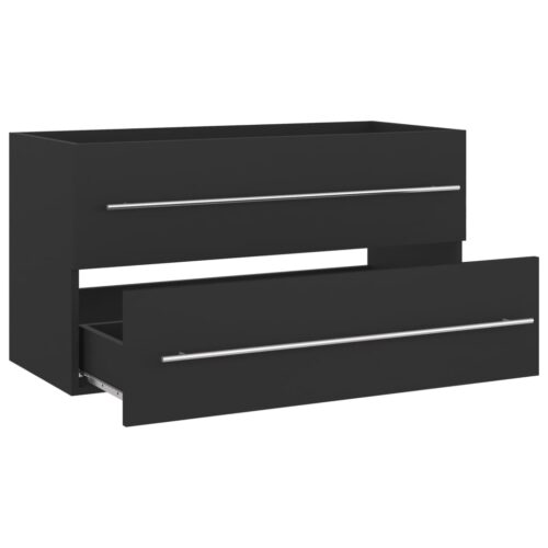 2-Piece Bathroom Furniture Set Grey Engineered Wood - Image 8