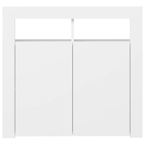 Sideboard with LED Lights White 80x35x75cm - Image 9