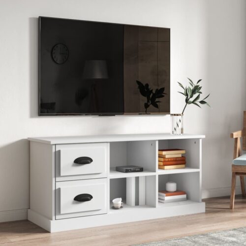 TV Cabinet White 102x35.5x47.5cm Engineered Wood