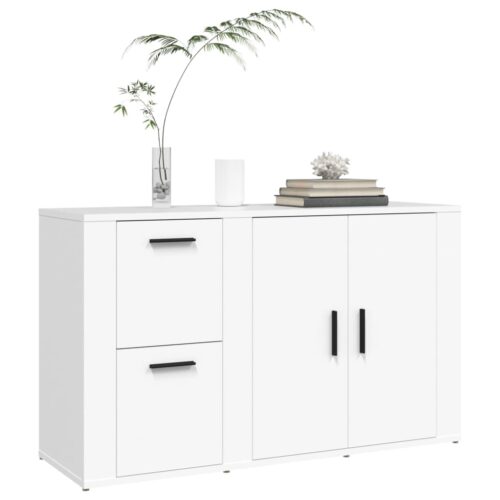 Modern Wooden Sideboard Buffet Cabinet Storage Kitchen Rack Display Shelf White - Image 4