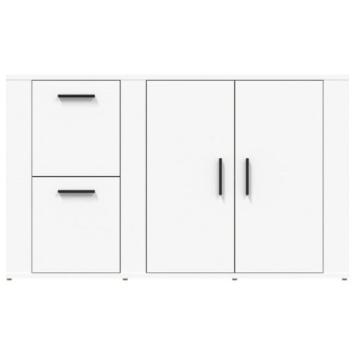 Modern Wooden Sideboard Buffet Cabinet Storage Kitchen Rack Display Shelf White - Image 6