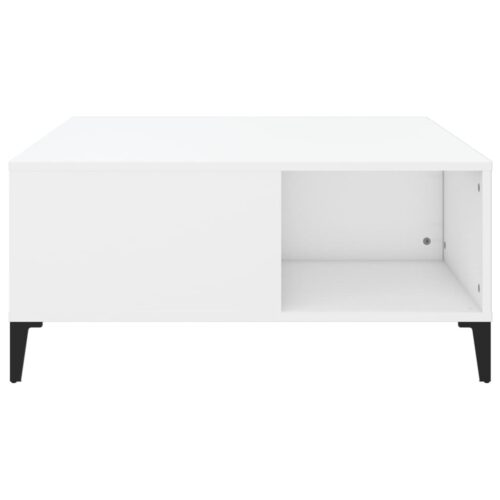 Coffee Table White 80x80x36.5cm Engineered Wood - Image 5