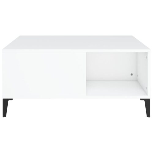 Coffee Table White 80x80x36.5cm Engineered Wood - Image 6