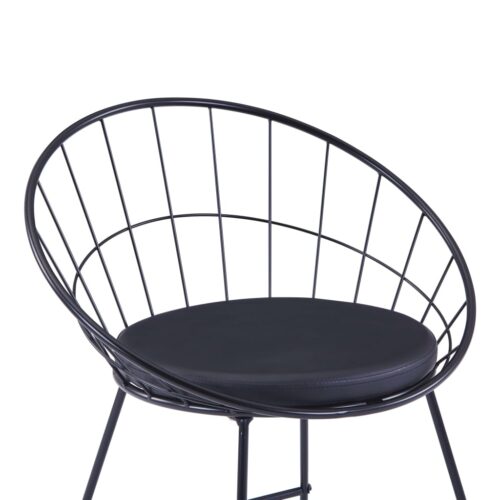 Bar Chairs 2pcs Black Faux Leather - Image 6