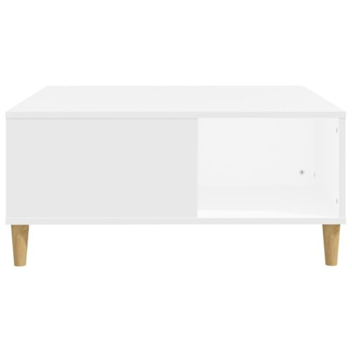 Coffee Table White 80x80x36.5cm Engineered Wood - Image 6
