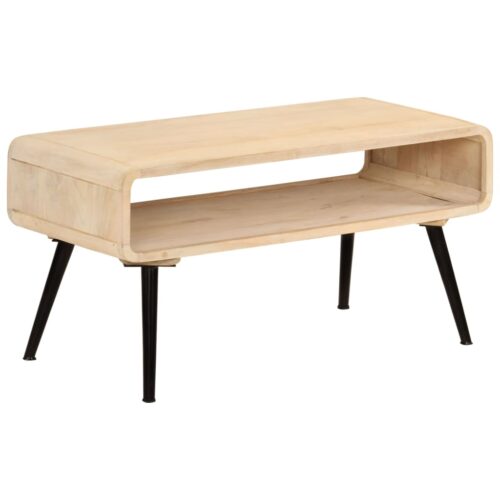 Coffee Table 95x40x45cm Solid Wood Mango - Image 10