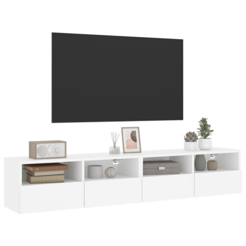 TV Wall Cabinets 2pcs White 80x30x30cm Engineered Wood - Image 5