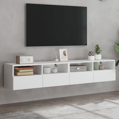 TV Wall Cabinets 2pcs White 80x30x30cm Engineered Wood - Image 12