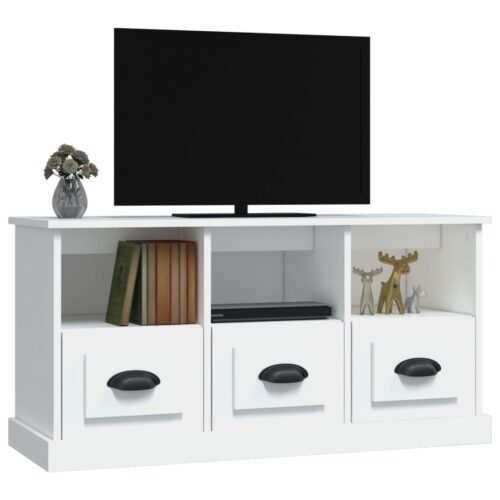 TV Cabinet White 100x35x50cm Engineered Wood - Image 4