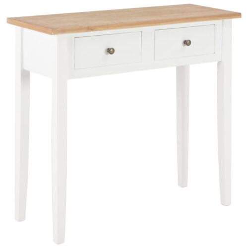 Dressing Console Table White 79x30x74cm Wood