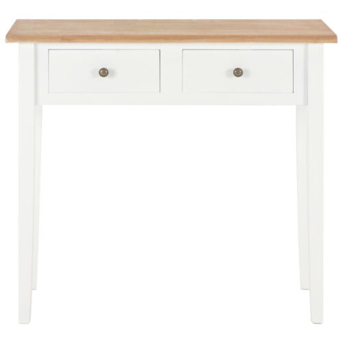 Dressing Console Table White 79x30x74cm Wood - Image 3