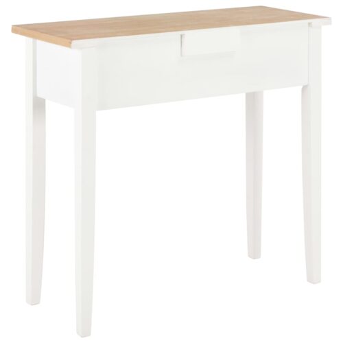 Dressing Console Table White 79x30x74cm Wood - Image 4
