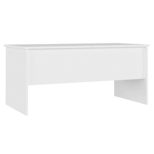 Coffee Table White 102x50.5x46.5cm Engineered Wood - Image 5