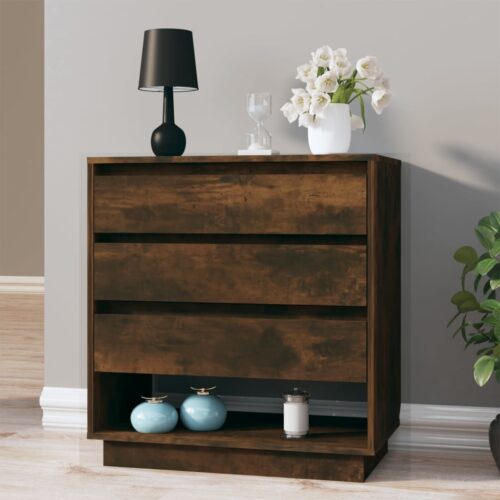Sideboard Smoked Oak 70x41x75cm Engineered Wood - Image 7