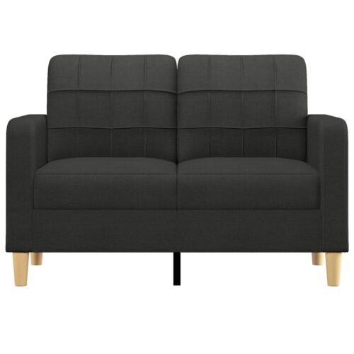 2-Seater Sofa Black 120cm Fabric - Image 3