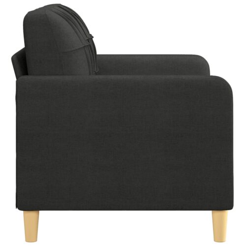 2-Seater Sofa Black 120cm Fabric - Image 4