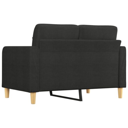 2-Seater Sofa Black 120cm Fabric - Image 5
