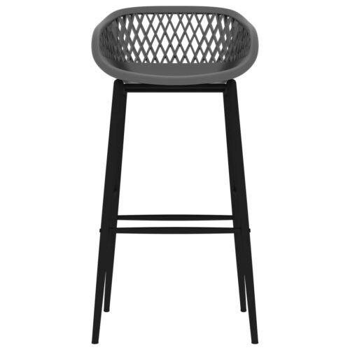 Bar Chairs 4pcs Grey - Image 3
