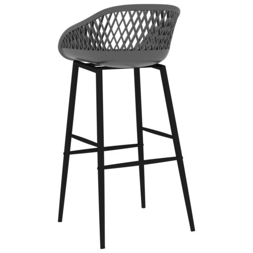 Bar Chairs 4pcs Grey - Image 5