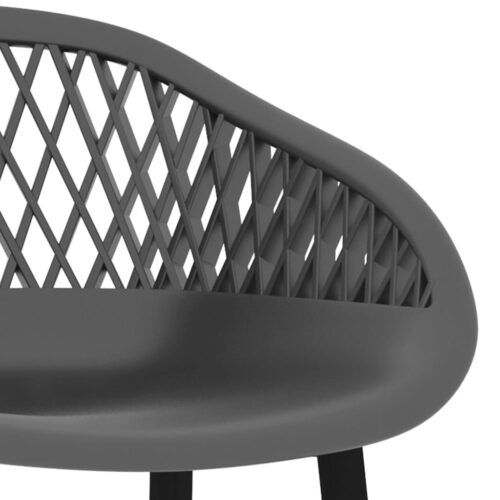 Bar Chairs 4pcs Grey - Image 6