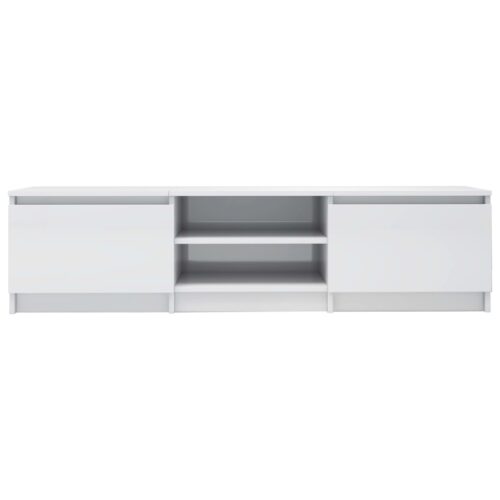 TV Cabinet High Gloss White 140x40x35.5cm Engineered Wood - Image 4