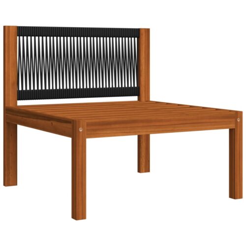Garden Middle Sofa with Cushions Solid Acacia Wood - Image 3