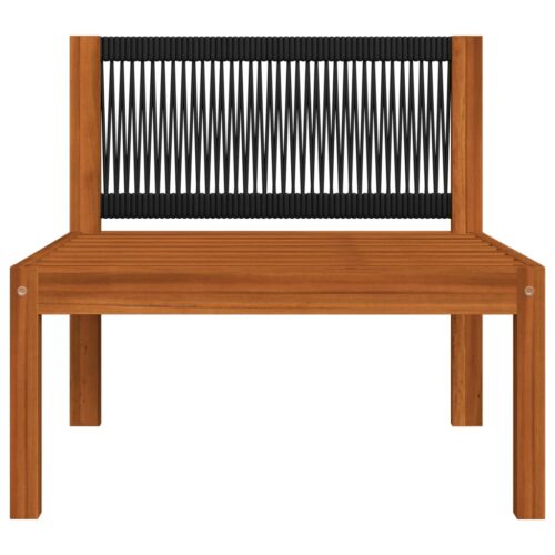 Garden Middle Sofa with Cushions Solid Acacia Wood - Image 4