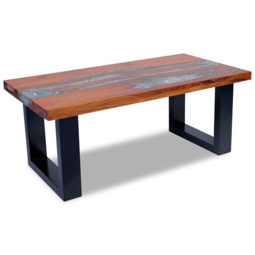 Coffee Table Teak Resin 100x50cm - Image 3