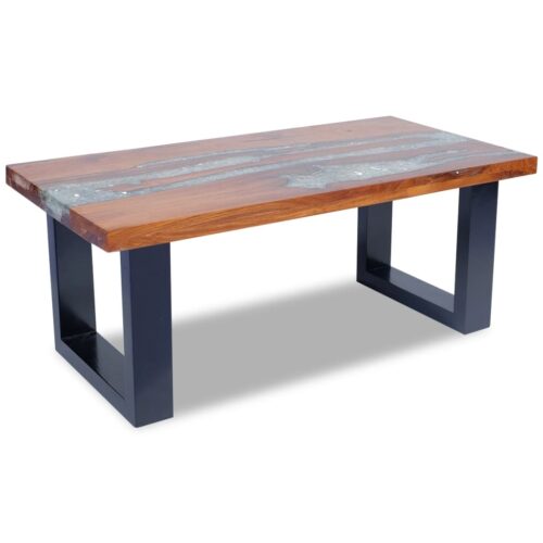 Coffee Table Teak Resin 100x50cm - Image 6