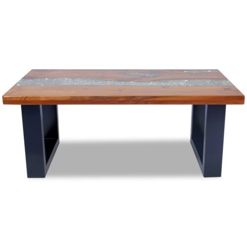 Coffee Table Teak Resin 100x50cm - Image 8
